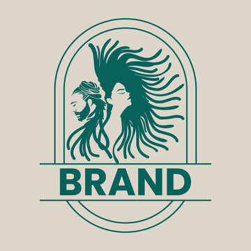man and woman afro unity logo