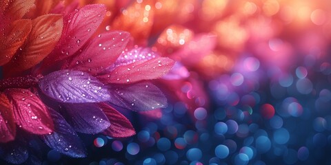 A sparkling abstract background for Mardi Gras or a carnival with pink, blue, purple and gold colors.  - obrazy, fototapety, plakaty