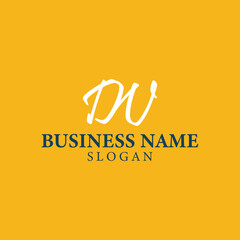 vector design elements for your company logo, letter dw logo. modern logo design, business corporate template. dw monogram logo.