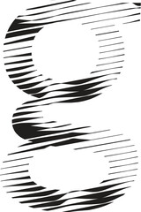 letter g stripe motion line logo