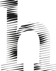 letter h stripe motion line logo