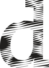 letter d stripe motion line logo