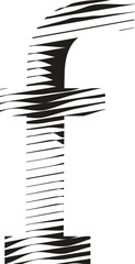 letter f stripe motion line logo