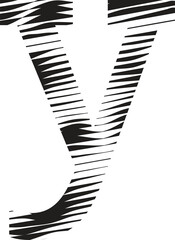 letter y stripe motion line logo