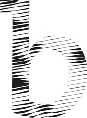 letter b stripe motion line logo