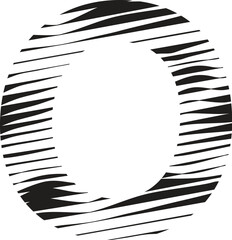 letter o stripe motion line logo