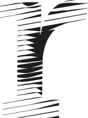 letter r stripe motion line logo