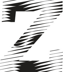 letter z stripe motion line logo
