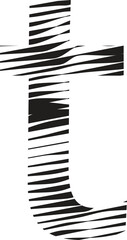 letter t stripe motion line logo