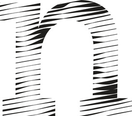 letter n stripe motion line logo