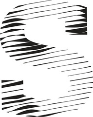 letter s stripe motion line logo