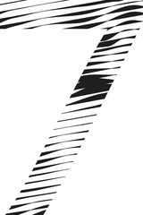 Number 7 stripe motion line logo