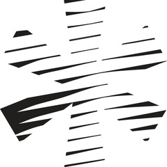 Asterisk Symbol with stripe motion line logo
