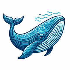 Naklejka premium blue whale