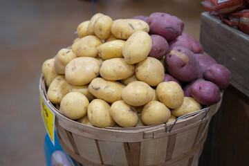 potatoes in a basket