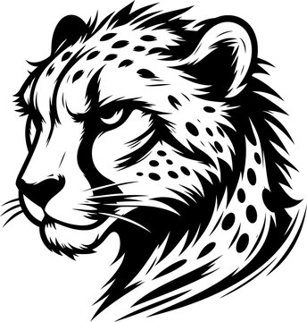 tiger, lion, panther, chetah, cat, wildcat, head, animal mascot illustration, 