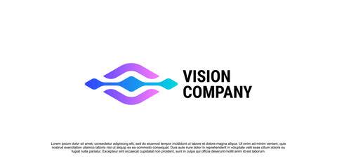 eye tech logo, vision logo design
