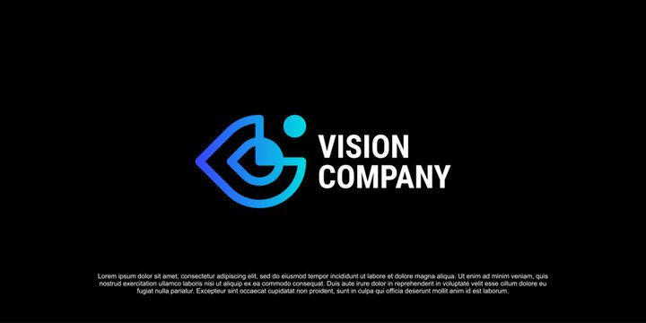 eye tech logo security, vision logo vector