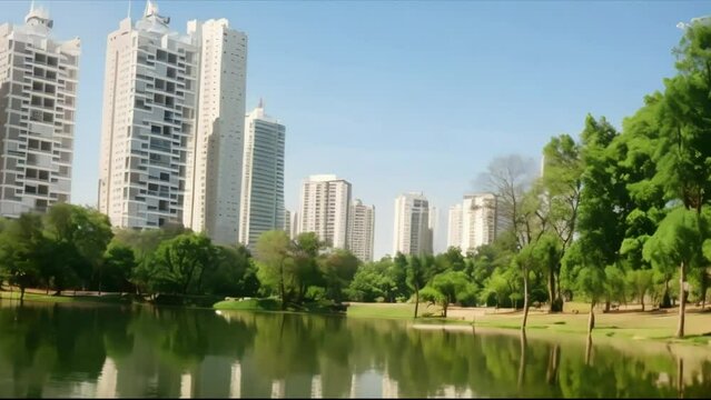 Goi&acirc;nia City - Brazil Park "Vaca Brava" made in AI.