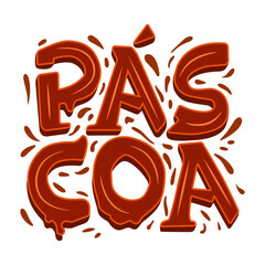 Chocolate lettering Páscoa