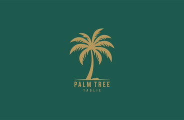 Obraz premium Premium luxury palm tree logo design vector