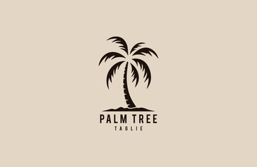 Premium luxury palm tree logo design vector