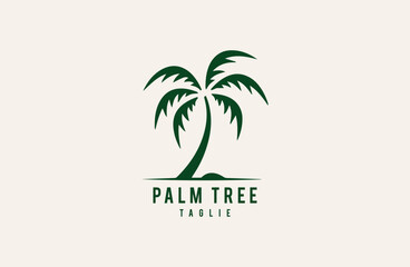 Premium luxury palm tree logo design vector