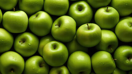 green apple close up. background of fresh fruits with bright colors