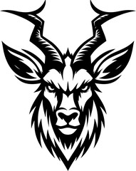 Obraz premium antelope head, animal mascot illustration,