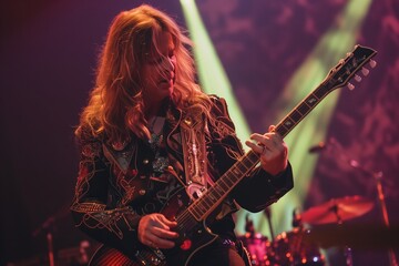 Obraz premium rock and roll band performing 