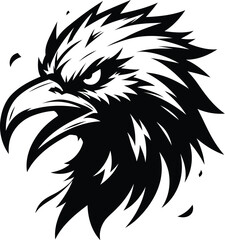 raven, bird head, animal mascot illustration,