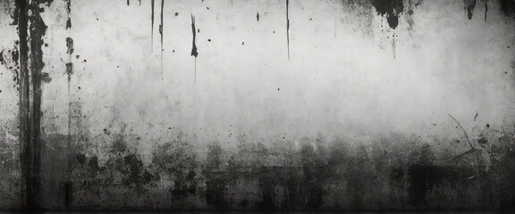 Naklejka premium Vintage grunge monochrome background. Rough painted wall of black and white color. Imperfect plane of grayscale grungy. Uneven old decorative backdrop. Texture of black-white.