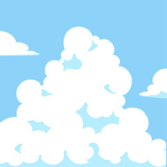 背景素材_青空と入道雲