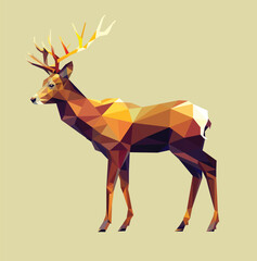 Obraz premium DEER STYLE VECTOR COOL AND UNIQUE DESIGN THAT YOU NEED - DESIGN RESULTING FROM ARTIFICIAL INTELLIGENCE (AI)