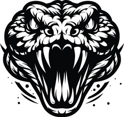 Fototapeta premium rattle snake head, animal mascot illustration,