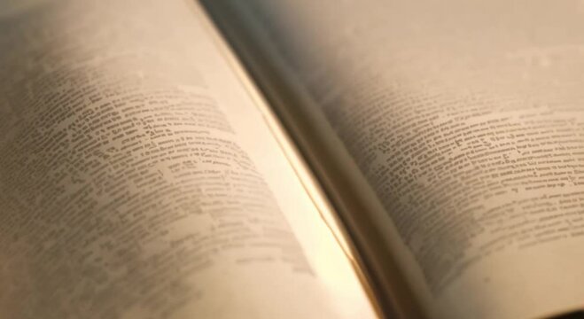 the book is open to the middle page