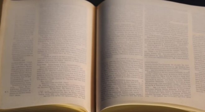 the book is open to the middle page