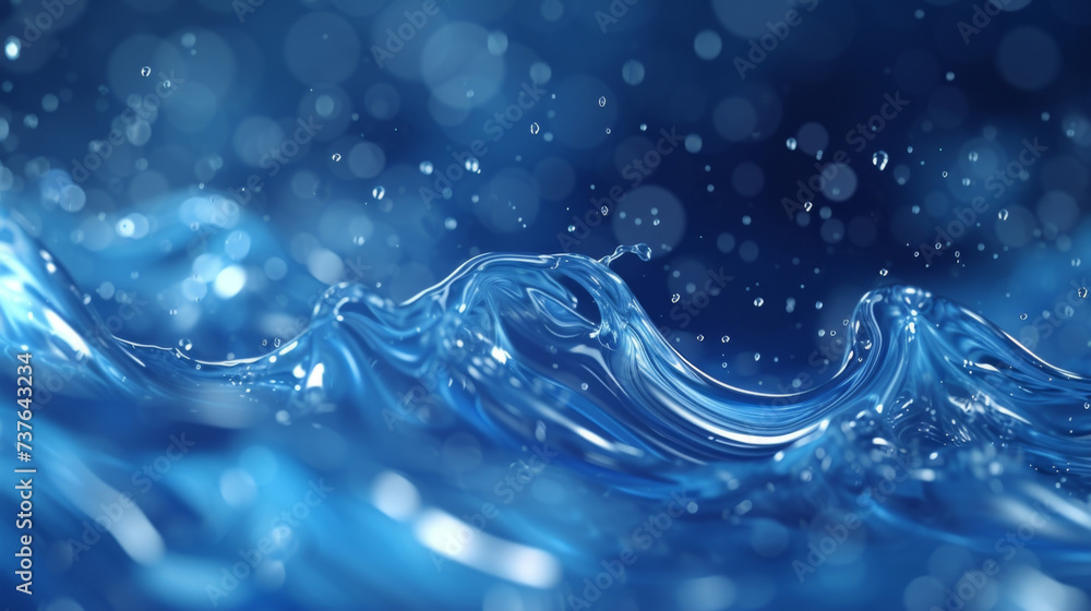 Poster A delicate balance of forces as droplets and streams move and merge creating a delicate ballet of liquid dynamics.