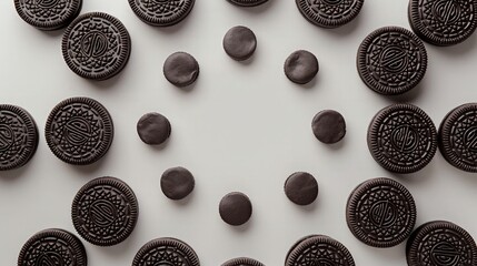 Greeting Card and Banner Design for Social Media for Celebrating National Oreo Day Background