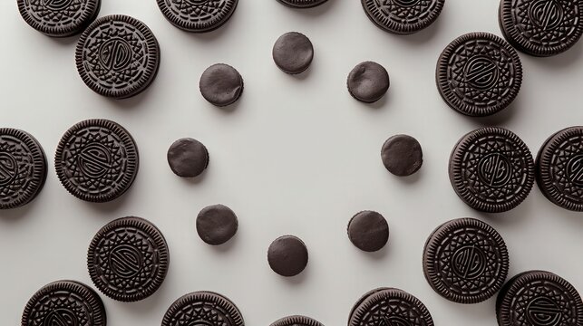Greeting Card and Banner Design for Social Media for Celebrating National Oreo Day Background