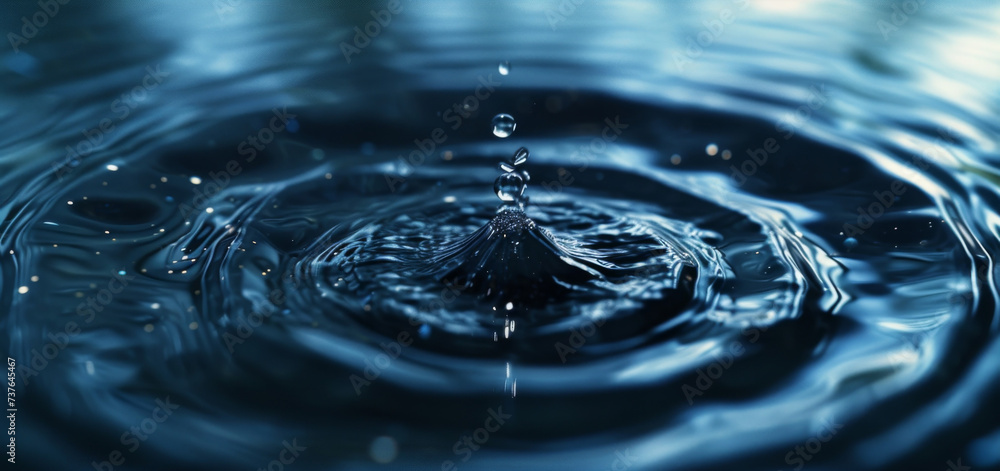 Poster a visual representation of cause and effect as each drop of water creates a ripple that expands and 