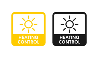 Heating control design logo template illustration