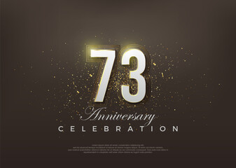 Elegant 73rd anniversary number. premium vector backgrounds. Premium vector for poster, banner, celebration greeting.