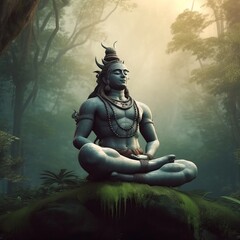 Divine Manifestation: Reverent Images of Lord Shiva in Worship