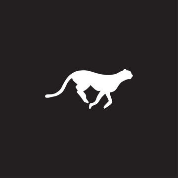 Panther silhouette flat vector design