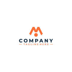 initial letter m logo design