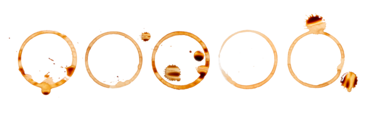 コーヒーカップの滲みあとのテクスチャー