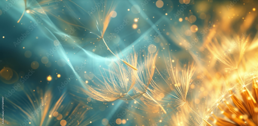 Poster a mesmerizing display of natures magic as tiny dandelion parachutes twirl and spin in the everchangi