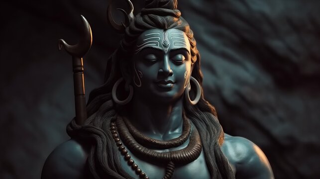 Divine Manifestation: Reverent Images of Lord Shiva in Worship