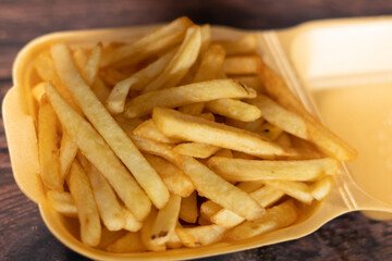 french fries on a white plate